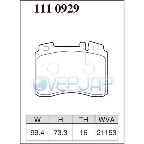 DIXCEL - P1110929 / 2810275 割り増し金 うち切りパッド 1台分仕かける FERRARI(フェラーリ) 456 F456 1994〜1996 GT 向こう正面：ATE