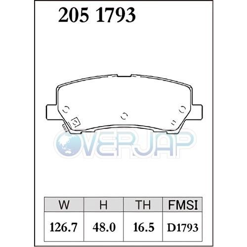 DIXCEL - P2011792 / 2051793 割り増し金 うち切りパッド 1台分仕かける FORD MUSTANG 2014/11〜 5.0 V8 Performance Package(Brembo 6POT)