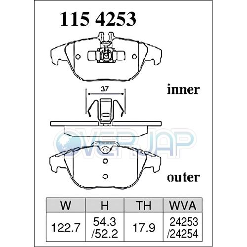 DIXCEL - P1115590 / 1154253 Premium うち切りパッド 1台分仕かける ベンツ C207(COUPE) 207373 2011/11〜2017/5 E550 4.7 V8 TURBO
