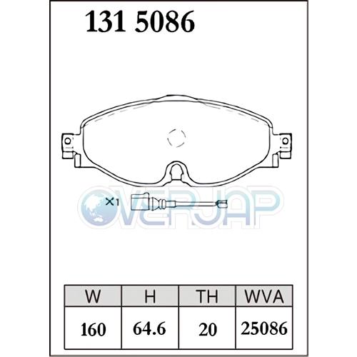 DIXCEL P1315086 / 1355008 プレミアム ブレーキパッド 1台分セット 
