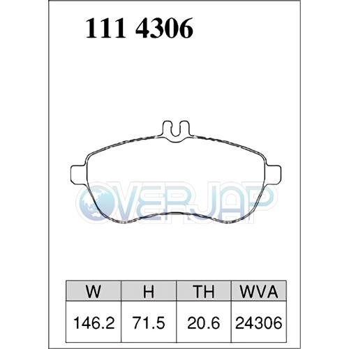 M1114306 / 1154253 DIXCEL Mタイプ ブレーキパッド 1台分セット ベンツ W204(WAGON) 204252 2008/4〜2009/8 C250(2.5 V6) "S"Package含む_1