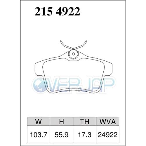 M2113589 / 2154922 DIXCEL Mタイプ ブレーキパッド 1台分セット PEUGEOT(プジョー) RCZ T7R5F02 2010/7〜 1.6 TURBO(AT・156ps)