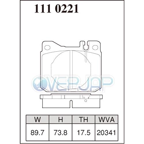 X1110221 / 1150018 DIXCEL Xタイプ ブレーキパッド 1台分セット ベンツ W123 123053 280CE 車台No.017059(ATE)/016976(BENDIX)〜_1