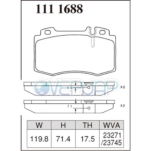 Z1111688 / 1153478 DIXCEL Zタイプ ブレーキパッド 1台分セット メルセデスベンツ W220 220176 2002/11〜2005/9 S600L 5.5 T.TURBO_1