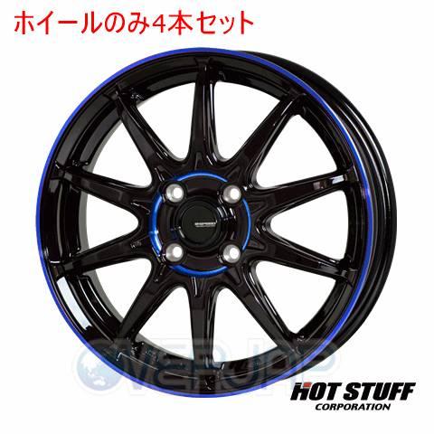 【Four Speed】フォースピード　4 speed HOT STUFF 15インチ 4穴 100 5.5J ジースピード P-07 ブラック