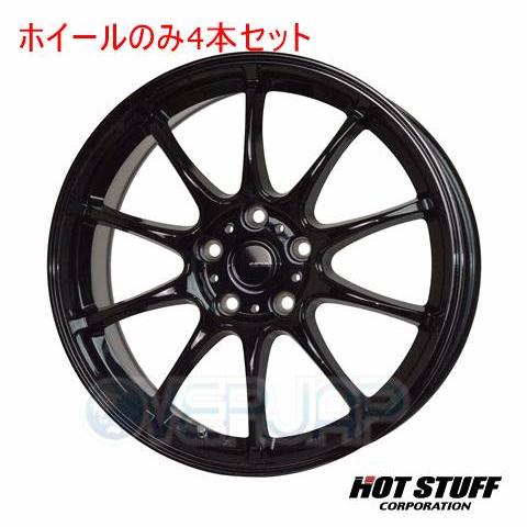 4本セット HOT STUFF G.speed G-07 メタリックブラック (MBK) 18インチ 