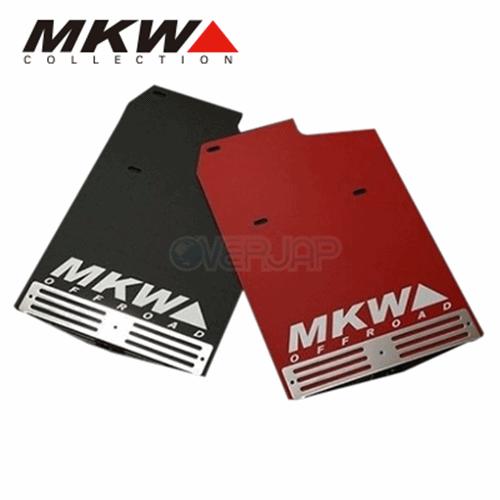 新型 デリカMKW マットフラップ 赤 取り付け金具付き 後期型