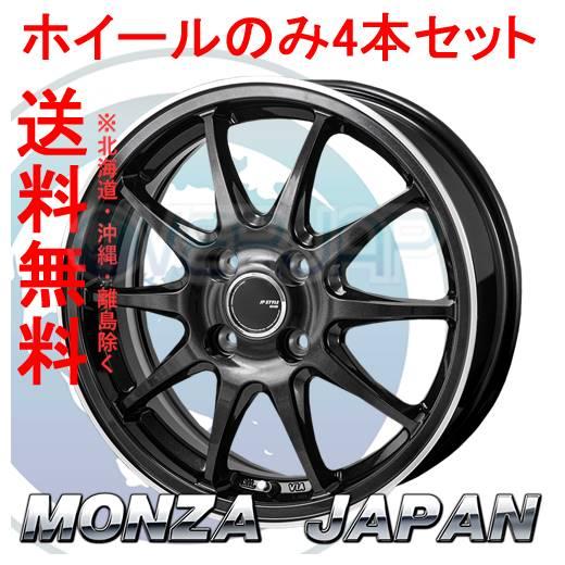 4本セット MONZA JAPAN JP-STYLE R10 パールブラック / フランジカット 
