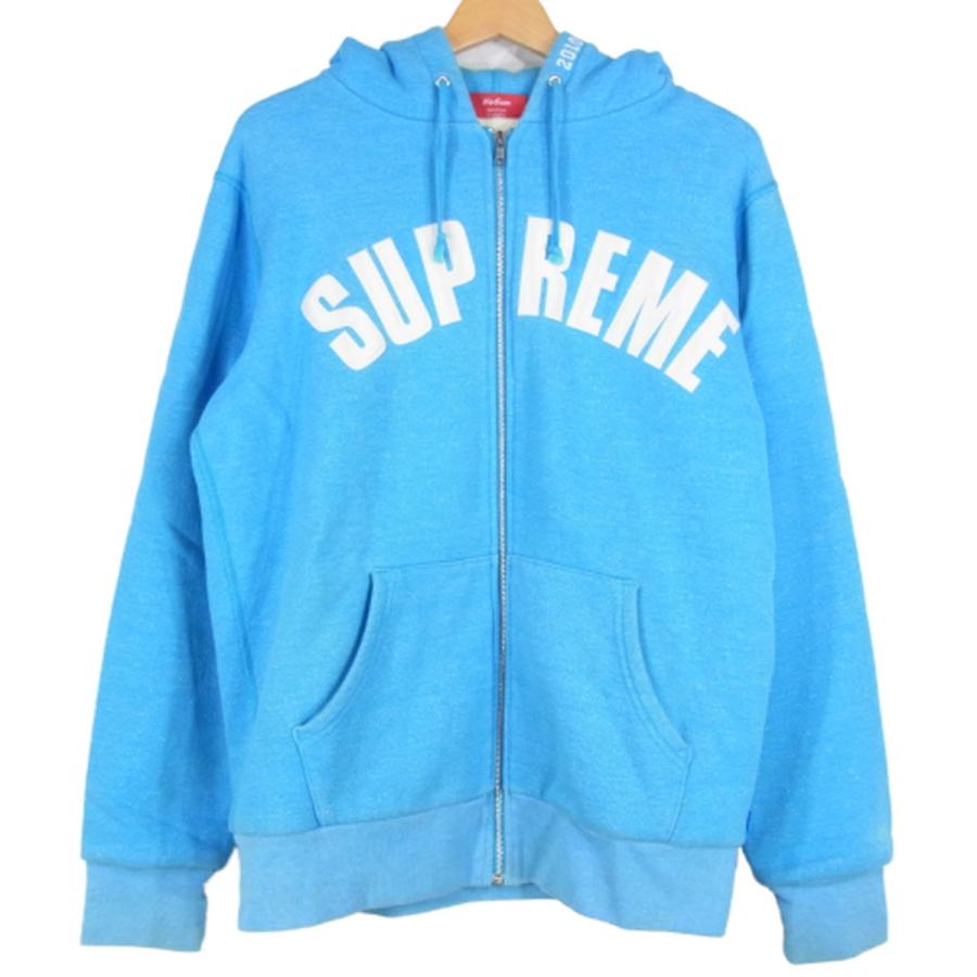 中古 Supreme シュプリーム パーカー Arc Logo Thermal Zip Up Hoodie アーチロゴ サーマル フーディー M スウェット 水色 Turquoise メンズ レディース Overlap Marcydorn 通販 Yahoo ショッピング