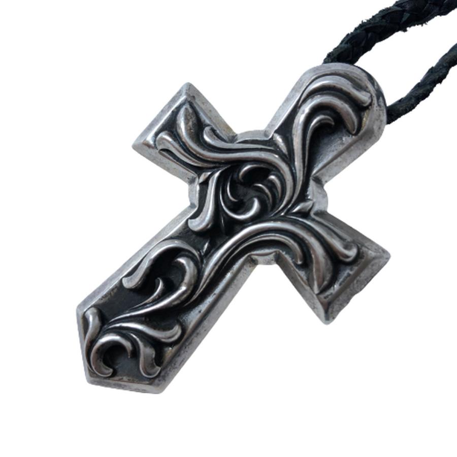 中古 クロムハーツ Chrome Hearts ネックレス ラージバルカンクロス Wレザーブレイド スクロールチップ Large Vulcan Cross Lg Lb 革紐 メンズ レディース Overlap Marcydorn 通販 Yahoo ショッピング