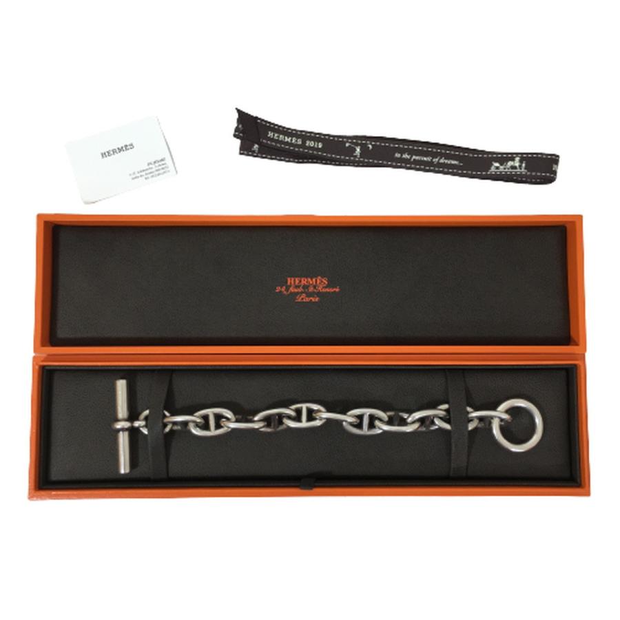 【中古】HERMES エルメス シェーヌダンクル ブレスレット トレグランドモデル TGM 現行 11リンク 完備品 Chain