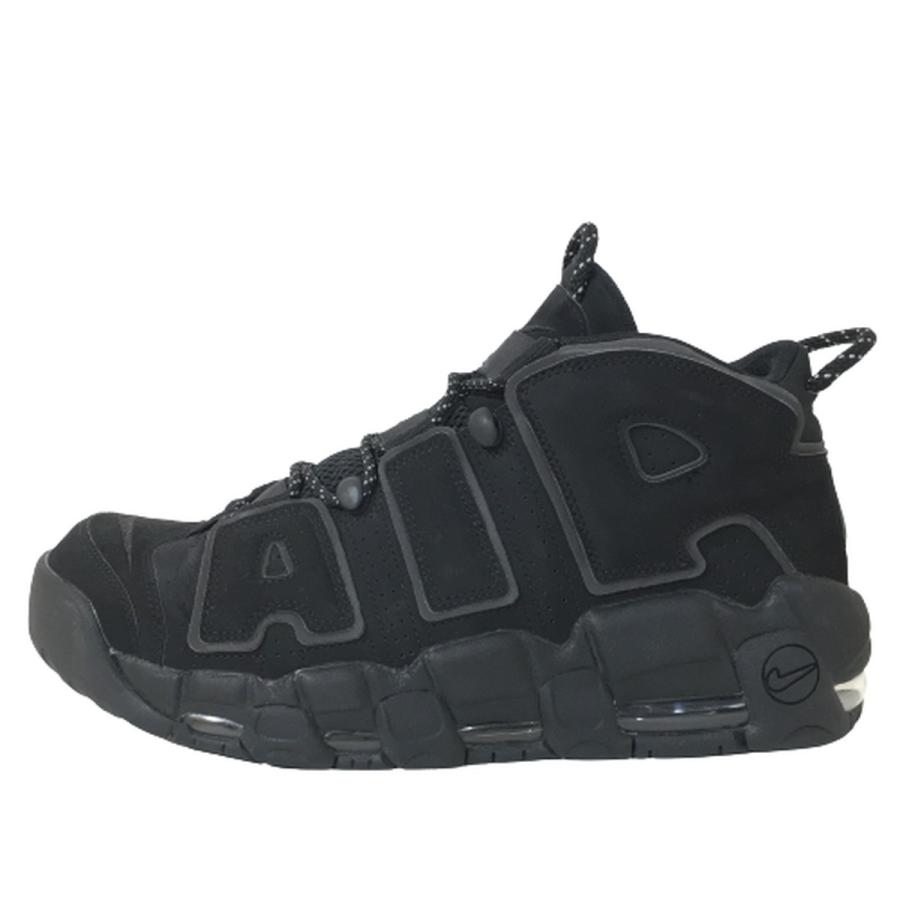 中古】ナイキ NIKE AIR MORE UPTEMPO TRIPLE BLACK エアモアアップ  