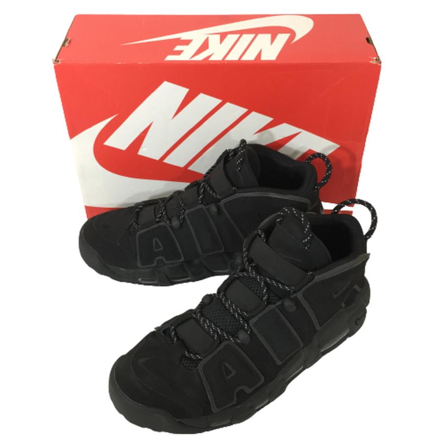 中古】ナイキ NIKE AIR MORE UPTEMPO TRIPLE BLACK エアモアアップ  