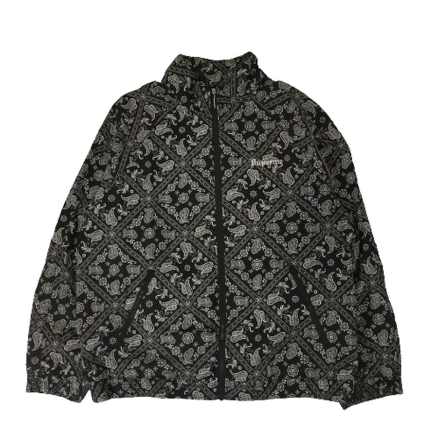 中古】Supreme シュプリーム Bandana Track Jacket BLACK バンダナ 