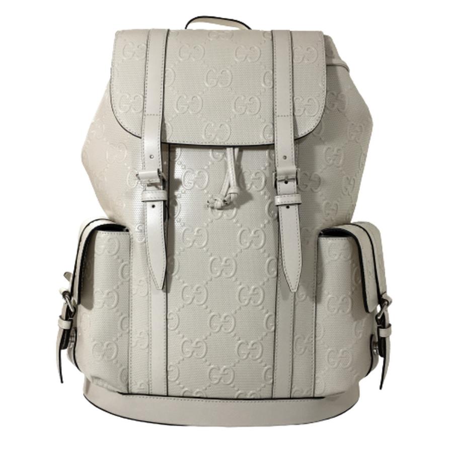 ほぼ未使用品 GUCCI グッチ GGエンボス バックパック パンチング