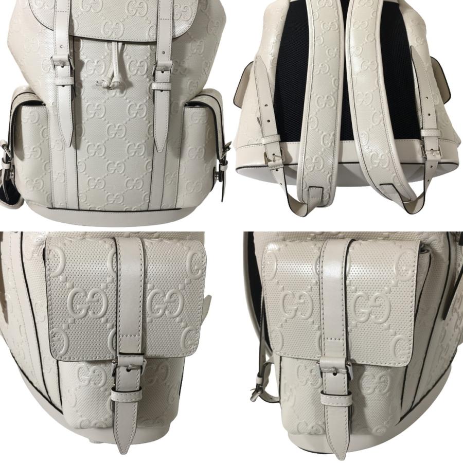 ほぼ未使用品 GUCCI グッチ GGエンボス バックパック パンチング