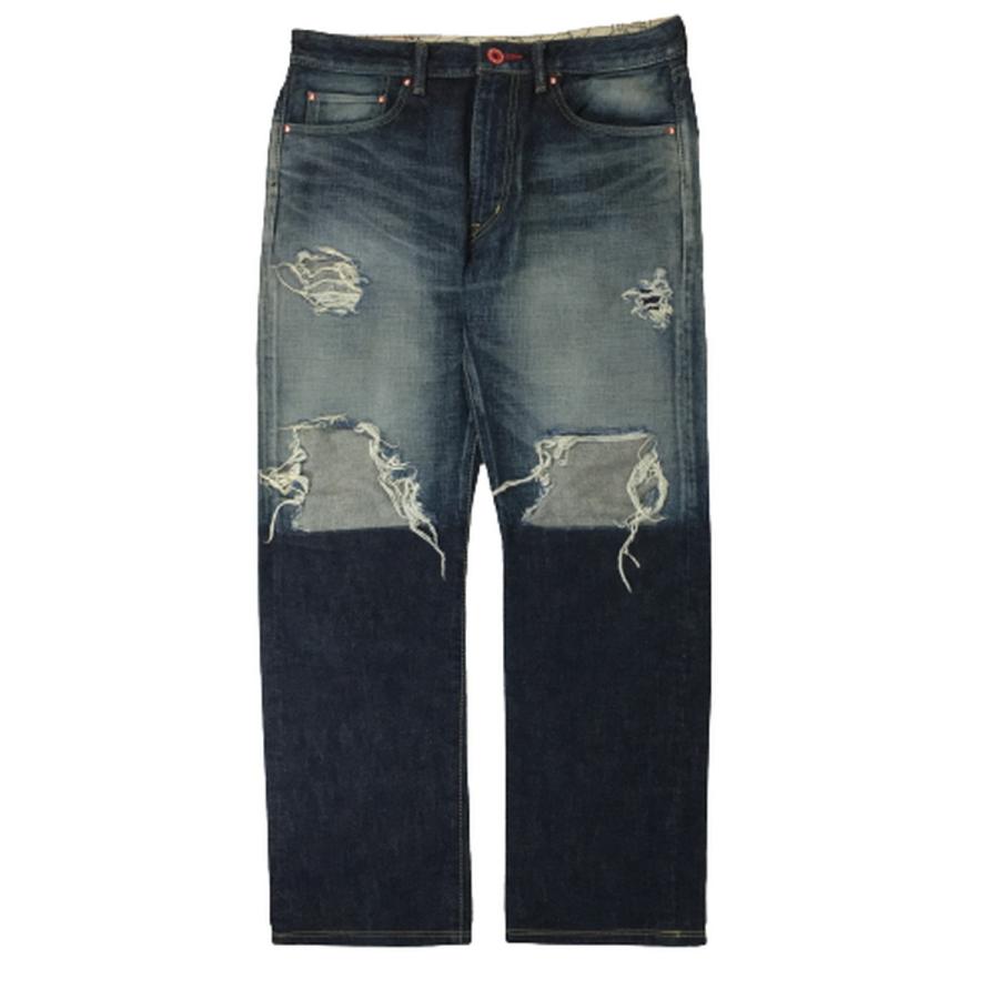 CUNE キューン ダメージ 加工デニムパンツ スネ肉 ジーンズ  