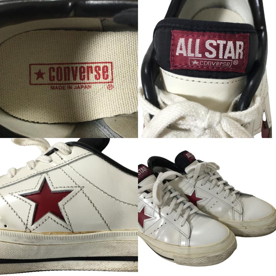 CONVERSE ONE STAR J コンバース ワンスター レザー ホワイト レッド 