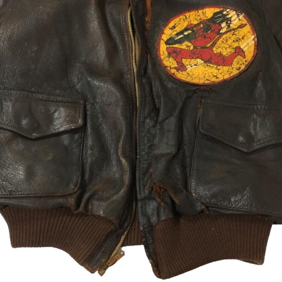 40s VINTAGE USAAF A-2ジャケット スコードロン 実物の画像