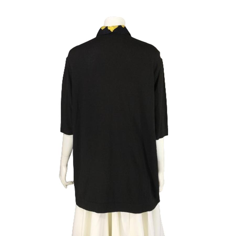 エルメス　黒　セリエボタン　コットン　シャツ 美品 エルメス HERMES シャツ 23SS ロングスリーブ 長袖 セリエボタン