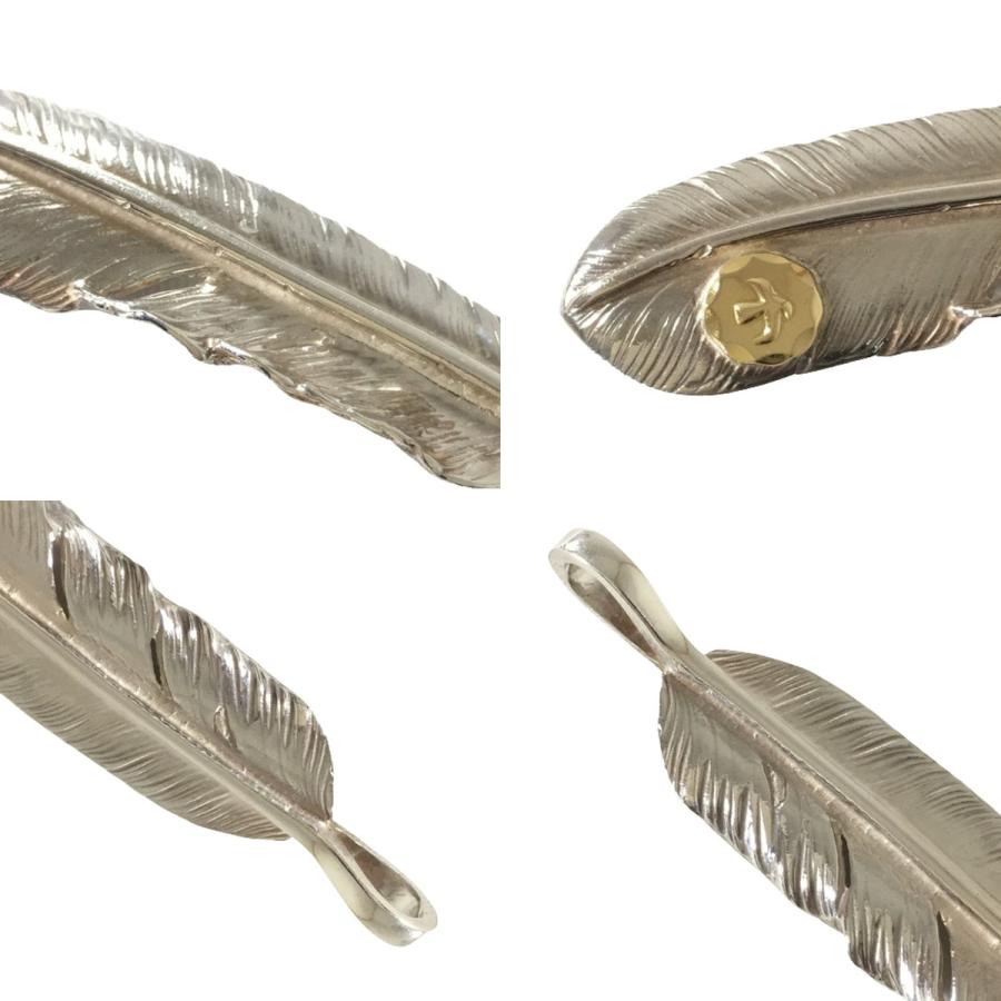 【美品】ゴローズ goro’s 特大SVフェザー金メタル付き 左向き ゴローズ goro's 金爪先金&金爪メタル付き特大フェザー