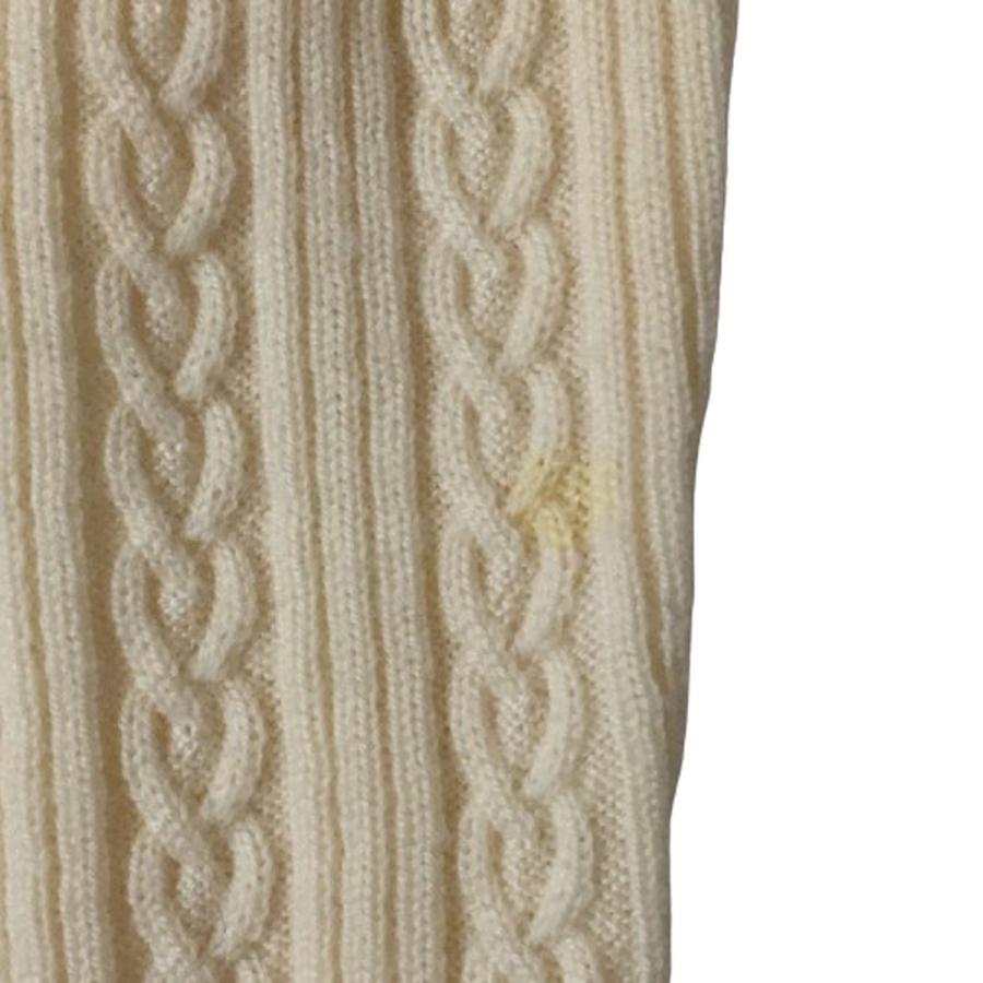 CHANEL シャネル P52 2015 Striped Sweater 3/4 Sleeve Knit Tops ハートニット アイボリー ブラック 34 CHANEL シャネル P52 2015 Striped Sweater 3/4 Sleeve Knit Tops