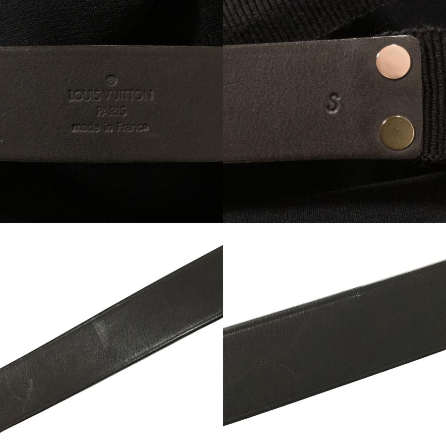 Louis Vuitton ルイヴィトン ワンピース レザーベルト 黒 7分袖 Black
