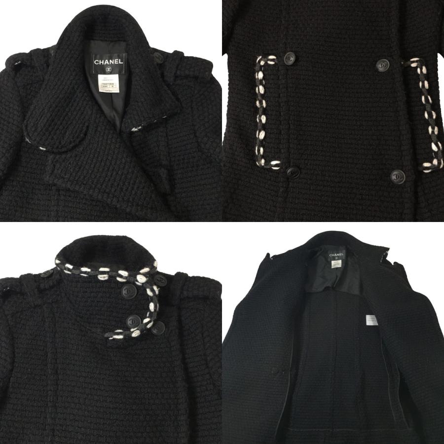 CHANEL シャネル ツイードニットコート ウールコート Pコート P39 2010