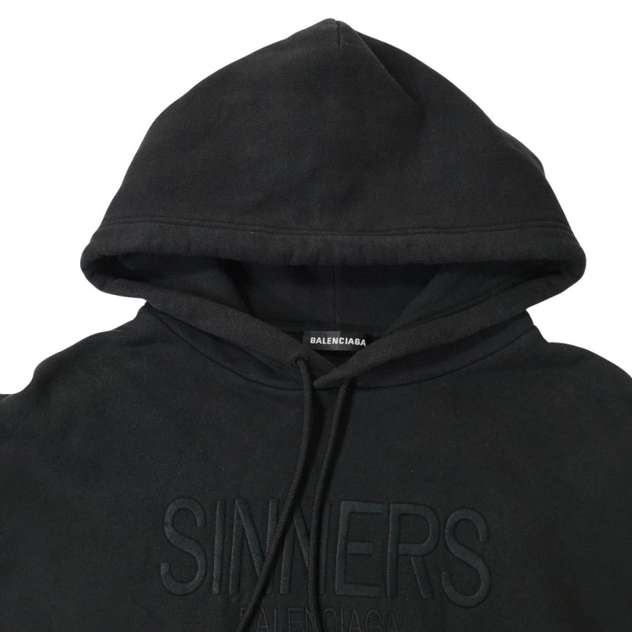 バレンシアガ BALENCIAGA SINNERS パーカー シナーズ プルオーバー ブラック 487209 TBV45 国内正規品 XS バレンシアガ BALENCIAGA SINNERS パーカー シナーズ プルオーバー