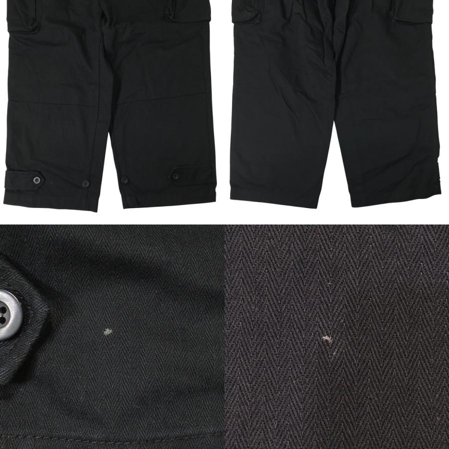 ALIER AIZENAY カーゴパンツ ヘリンボーン ミリタリー ブラック 軍パン