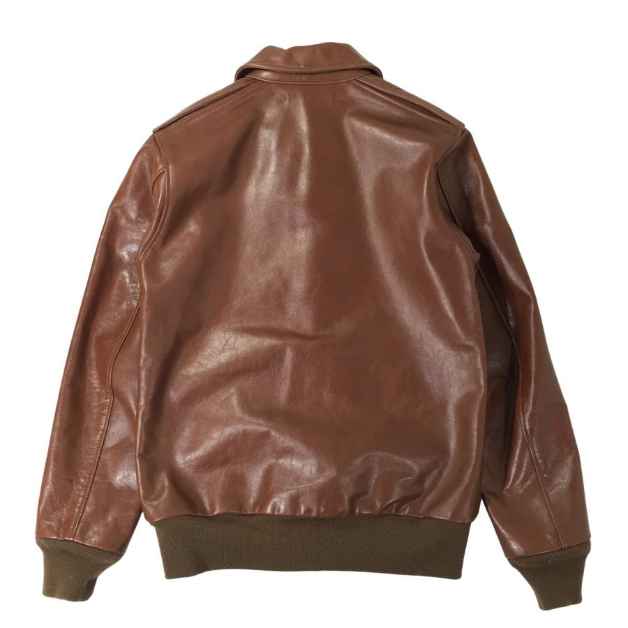 DELUXE（デラックス） A-2 レザージャケット ブラウン カウハイド 牛革