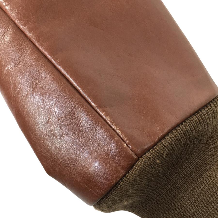 DELUXE（デラックス） A-2 レザージャケット ブラウン カウハイド 牛革