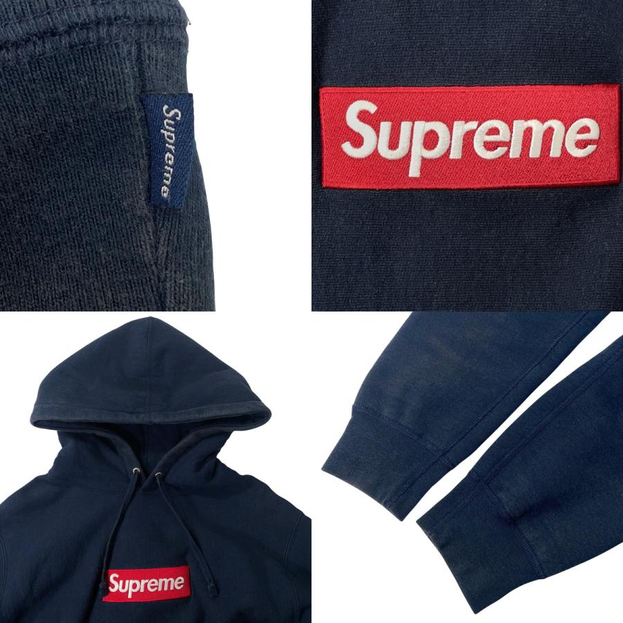 Supreme シュプリーム Box Logo Hooded Sweatshirt NAVY
