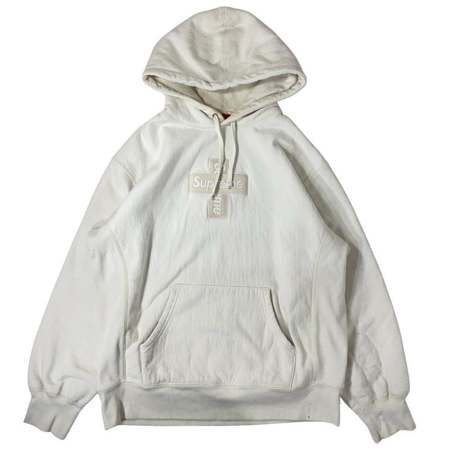 Supreme Cross Box LogoHooded パーカー Supreme Cross Box Logo Hooded Sweatshirt Large Grey/Black F
