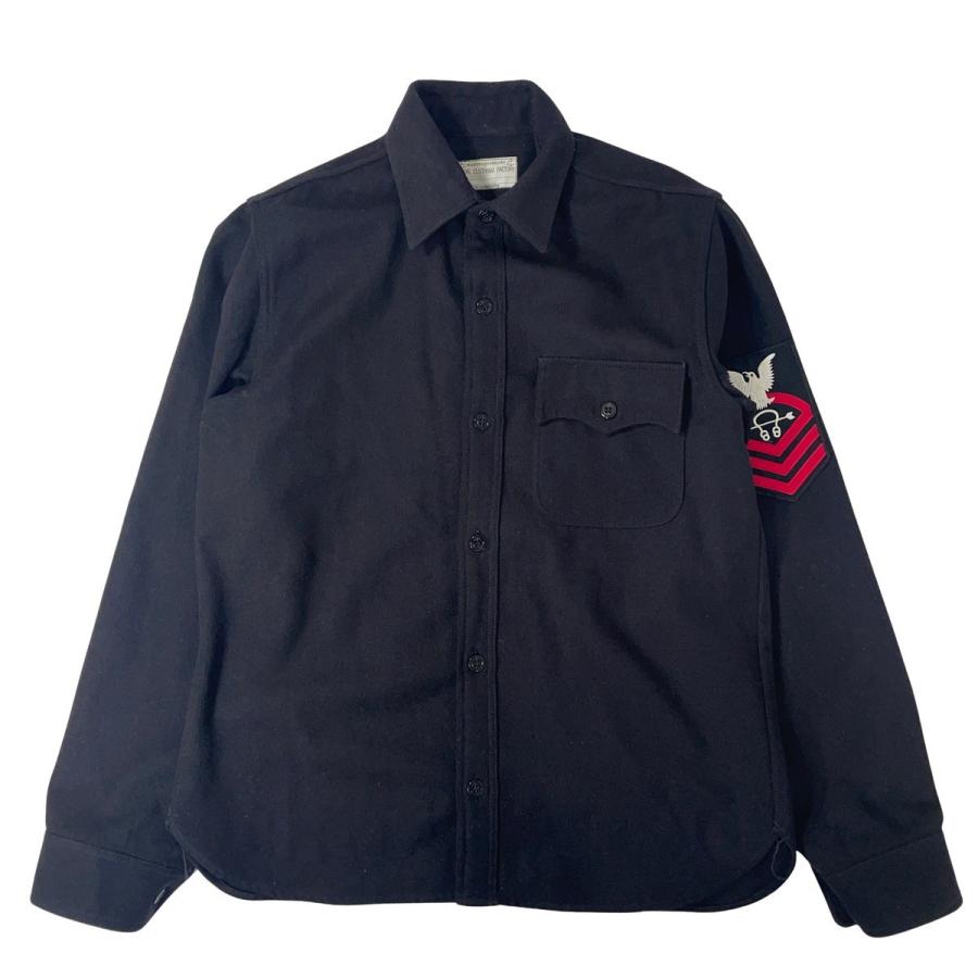 Shirt Flannel Blue Wool U.S.N. McCoy's Real The McCOYS CLOTHING NAVAL CPOシャツ リアルマッコイズ 美品 Navy Boone Frans – トップス