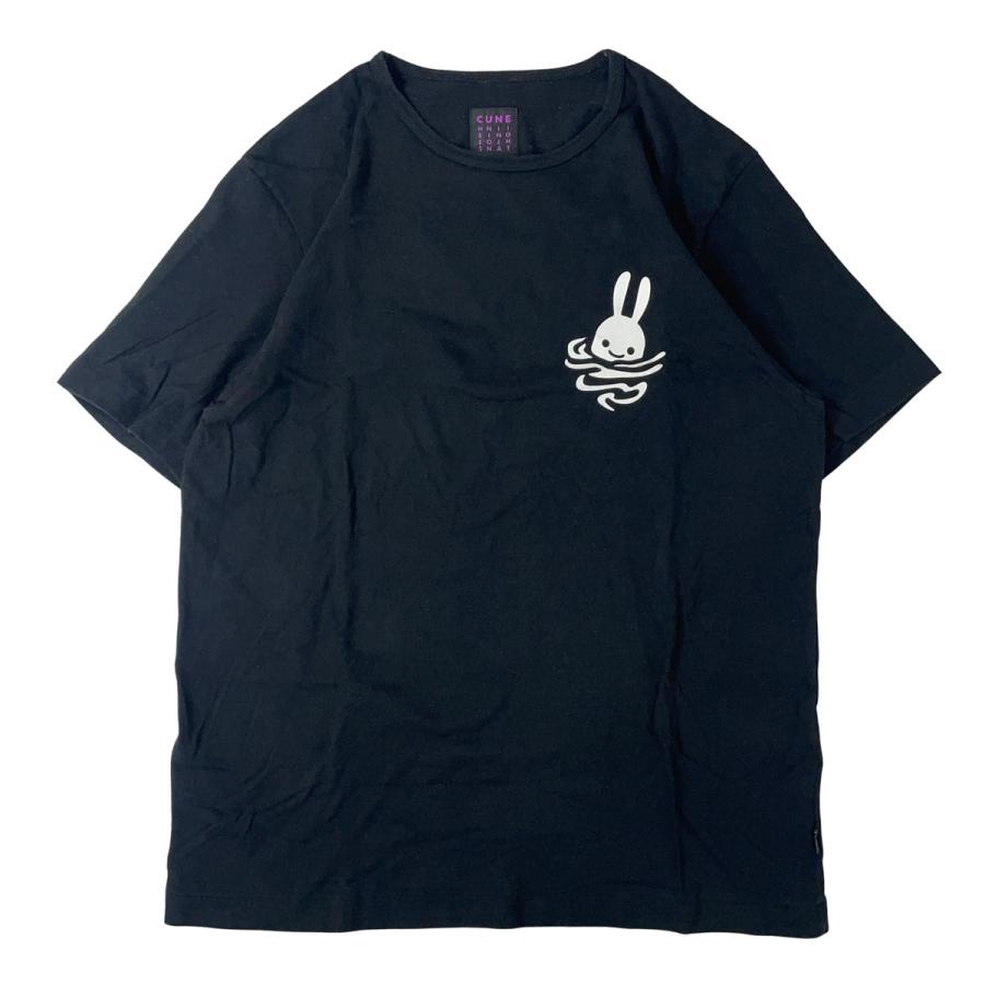CUNE キューン Tシャツ 半袖 バックプリント 龍 竜 ドラゴン