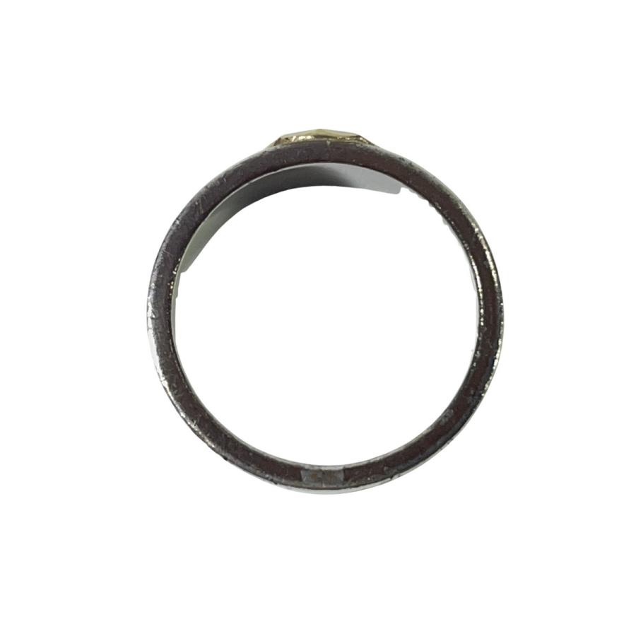 goro's ゴローズ 金メタル付き平打ちリング 19号 : オーバー