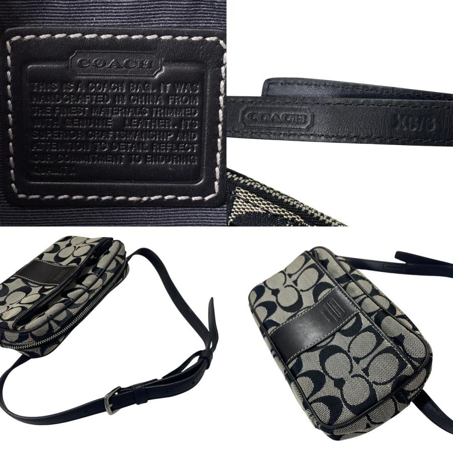 極美品 COACH シグネチャーウエストバッグ