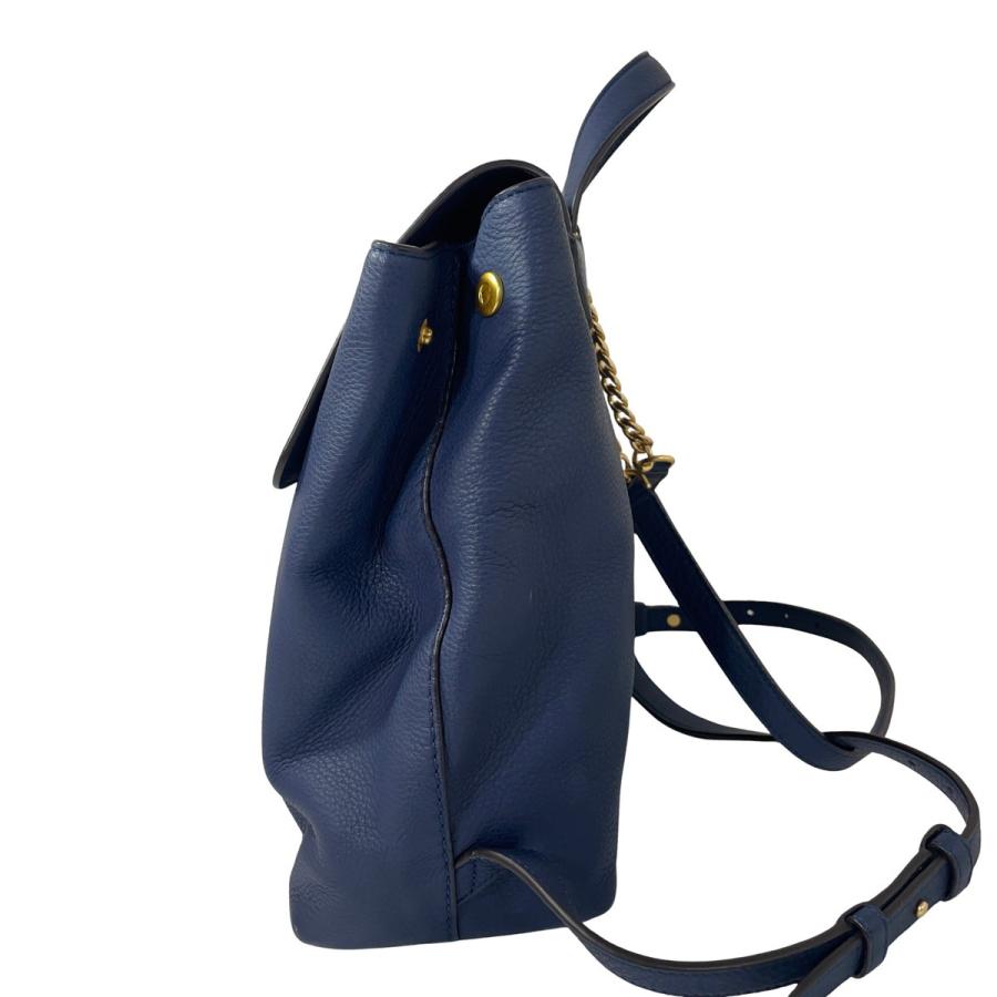 TORY BURCH（トリーバーチ） レザー リュックサック ネイビー