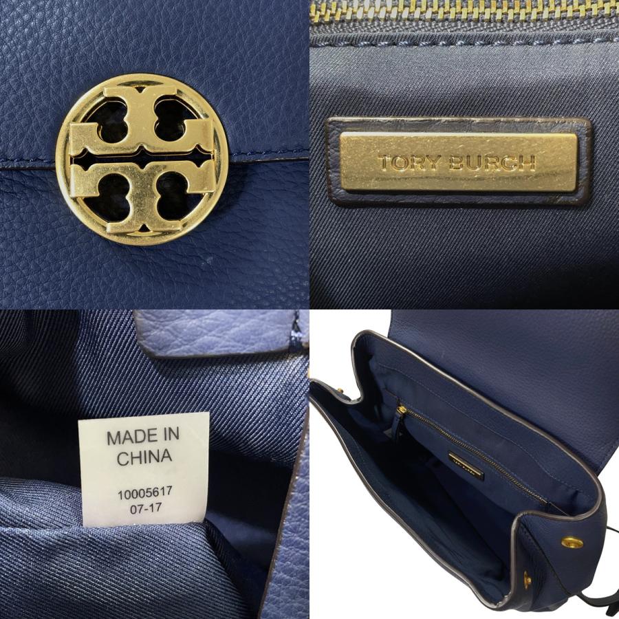 TORY BURCH（トリーバーチ） レザー リュックサック ネイビー