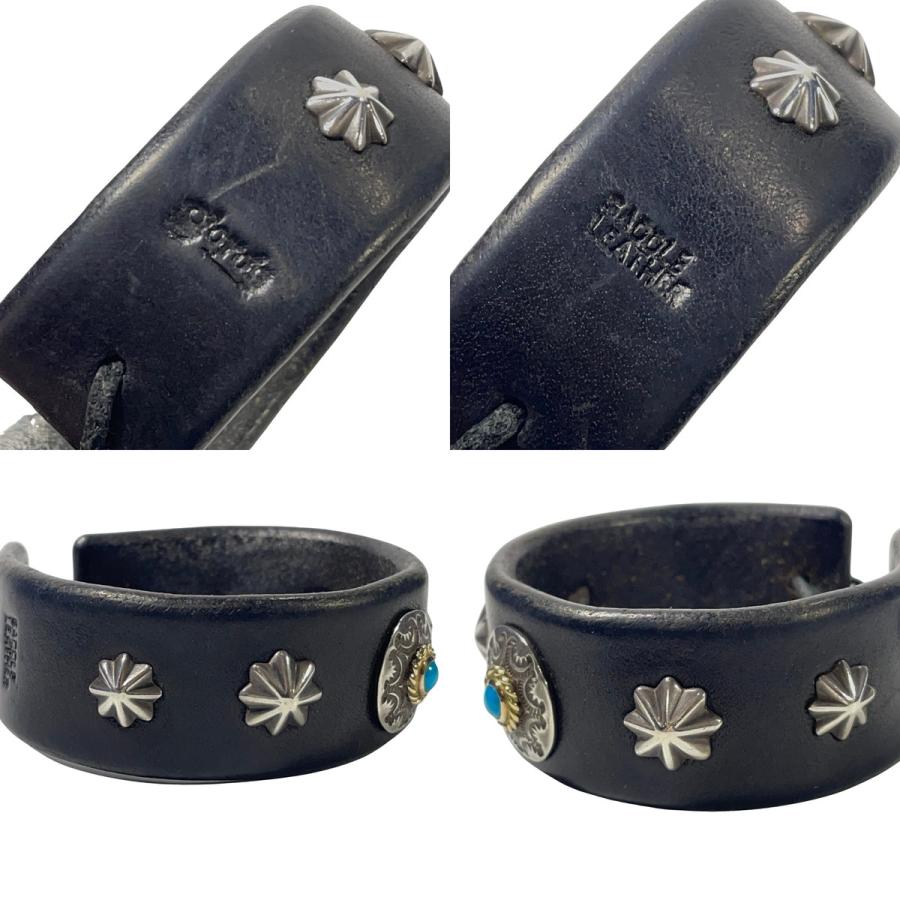 goro's（ゴローズ） 金縄TQ ターコイズ コンチョ レザーブレス 星