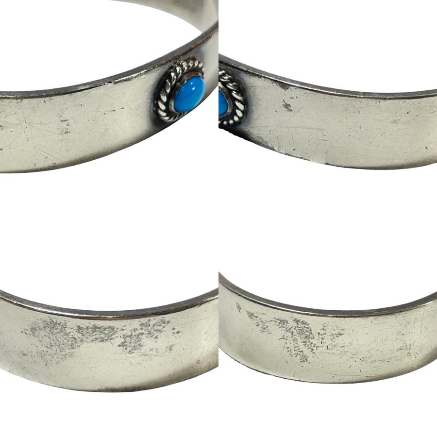 goro's（ゴローズ） 銀縄TQ ターコイズ付き平打ちバングル ブレス M