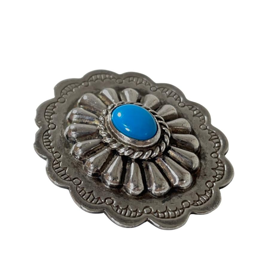 goro's（ゴローズ） 楕円形 銀縄ターコイズ フラワーコンチョ GC-03