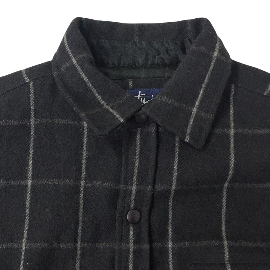 STUSSY（ステューシー） チェック柄ウールジャケット 90'S 紺タグ M