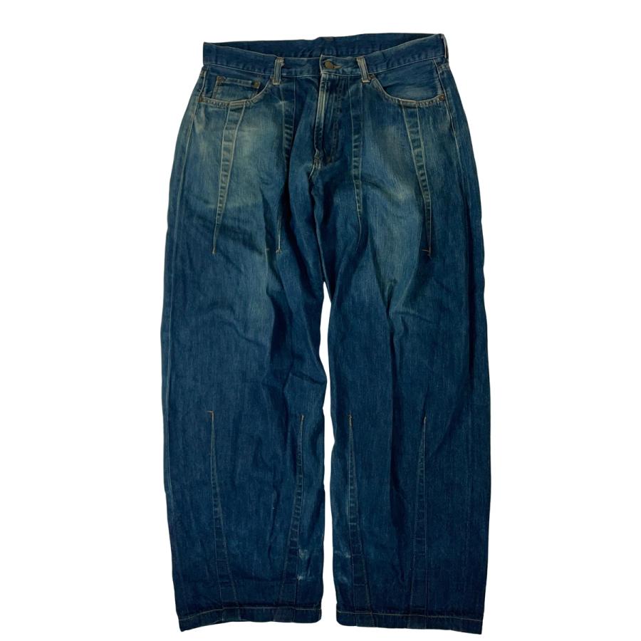 Needles ニードルス: ヒザデルパンツ Denim インディゴ染め ブルー Needles（ニードルス） ヒザデルパンツ デニムパンツ インディゴ L