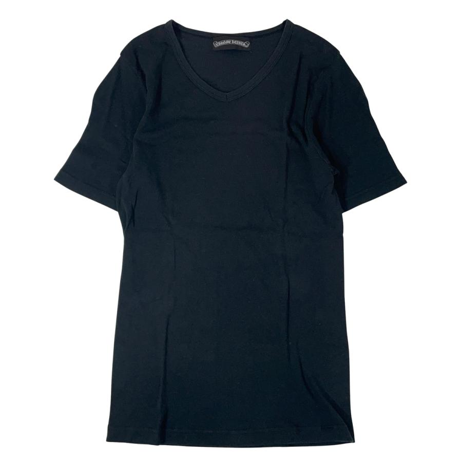 Chrome Hearts ブラック Vネック Tシャツ CHROME HEARTS（クロムハーツ） GUNZE グンゼ Tシャツ Vネック