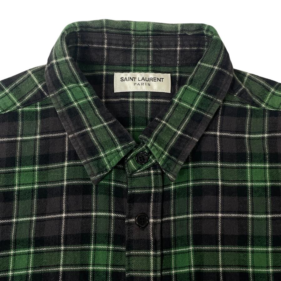SAINT LAURENT PARIS サンローランパリ チェック フランネルシャツ