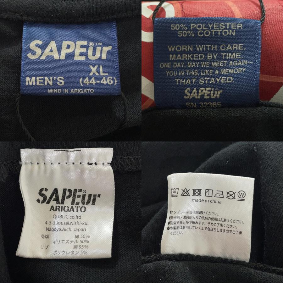 未使用プリントひび割れ SAPEUR サプール Tシャツ SPOWT GOD DEER Tee