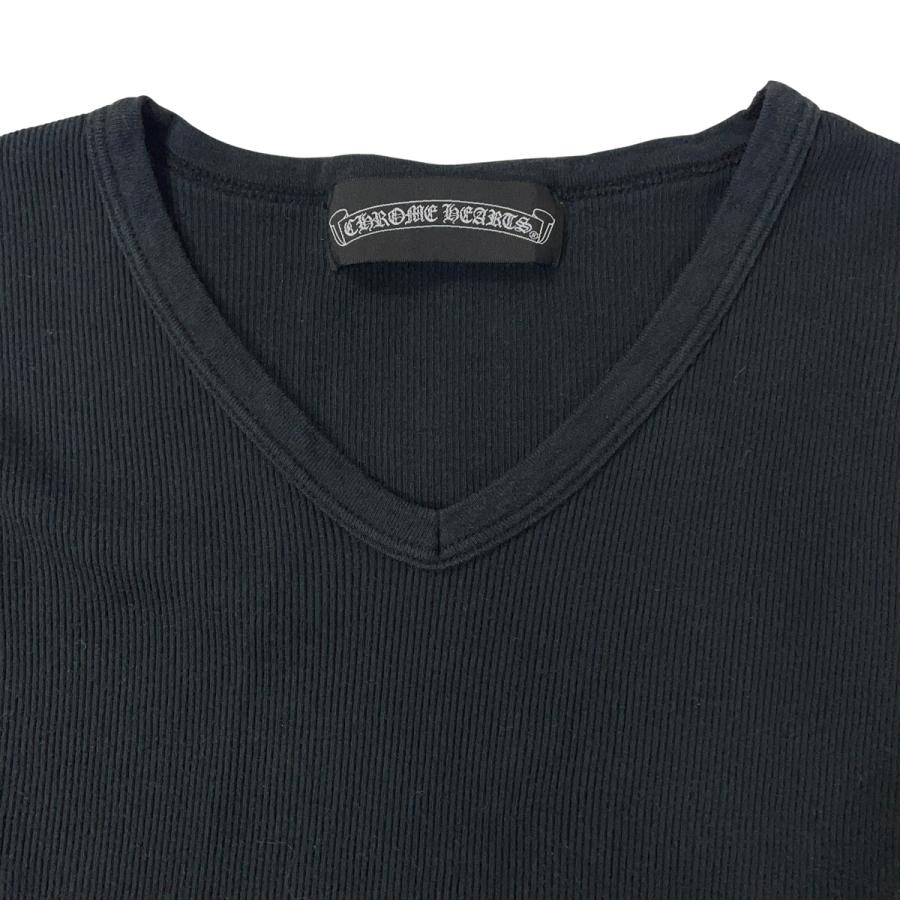 廃盤 Chrome Hearts クロムハーツ 無地Tシャツ グンゼ 黒 L CHROME HEARTS（クロムハーツ） GUNZE グンゼ Tシャツ Vネック