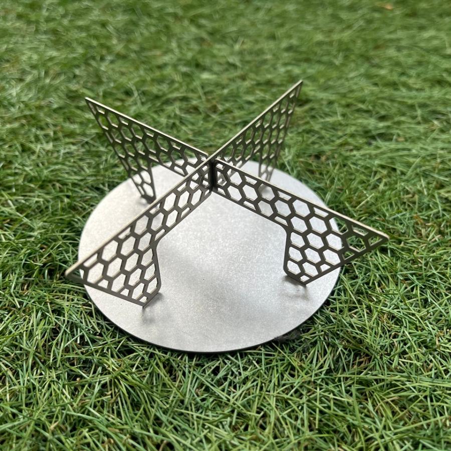 GOTOKU HEXA (ヘキサ) 純チタン製アルコールストーブ用五徳 ※トランギア、エバニュー対応　ソロキャンプ　デイキャンプ | 